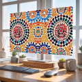 Traditional Colourful Moroccan Wall Tile Mosaic Back Indoor TV Cover, Elastic by Unknown