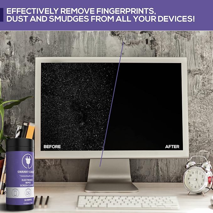 Swanky Cables Screen Cleaner Wipes: Electronic Wipes - Image 4