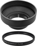 72MM UV Filter + 72mm Rubber Lens Hood by Unknown