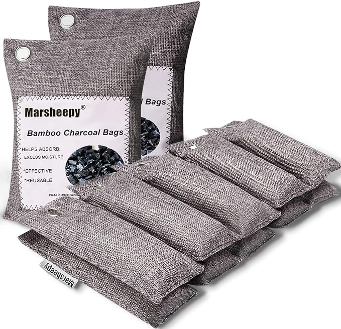 Marsheepy 12 Pack Bamboo Charcoal Shoe Deodorizer Bags, Activated Charcoal Odor by Marsheepy