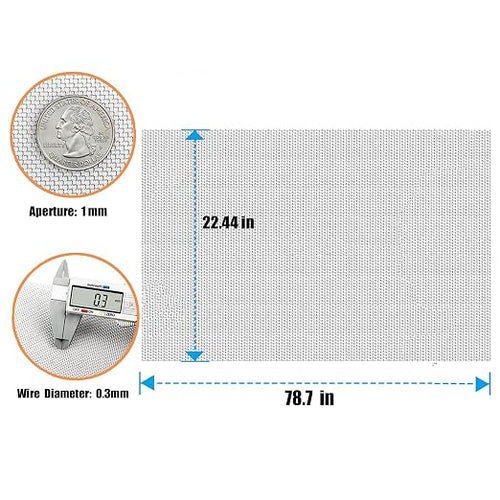1 roll Stainless Steel Wire mesh 20 mesh, 304 Wire mesh, Suitable - Image 2