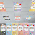 QOUBAI 6 Pcs Fluorescent Light Covers, 4 x 2 Ft Magnetic Light Filters Notebook by QOUBAI