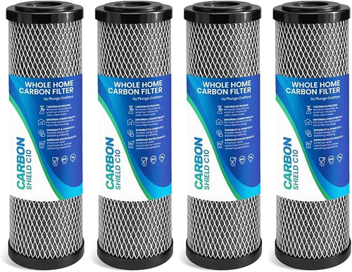 1 Micron 10" x 2.5" Activated Carbon Whole House Water Filter Replacement by PlungeCrafters