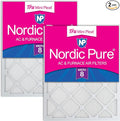 Nordic Pure 20x20x1 Tru Mini Pleat MERV 8 AC Furnace Air Filters 2 Pack | by NordicPure