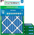 Filterbuy 25x32x2 Air Filter MERV 13 Optimal Smoke & Allergy Defense, by Filterbuy