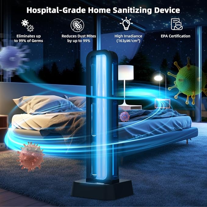 39W UV Light Sanitizer with Remote Control and 3 Timers – Ozone Free Home - Image 4
