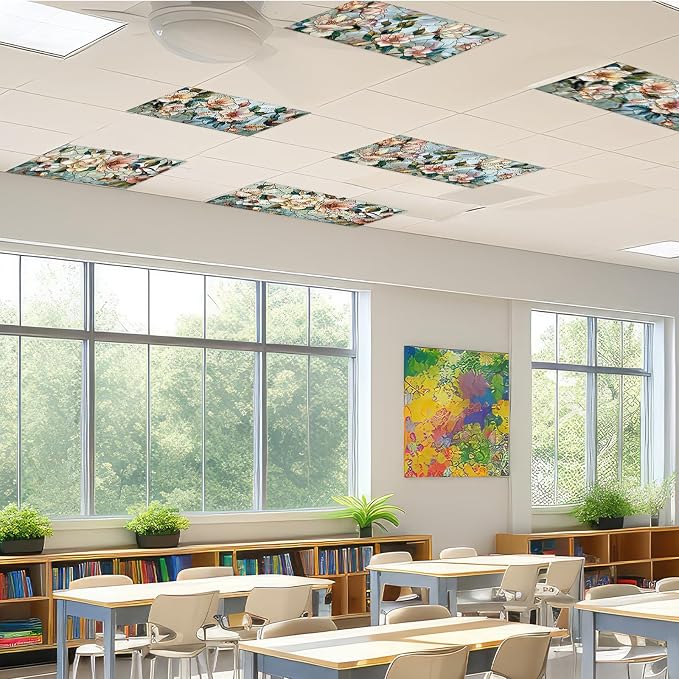 4 Pcs Fluorescent Light Covers for Classroom Ceiling Light 4 x 2 Feet Magnetic - Image 7