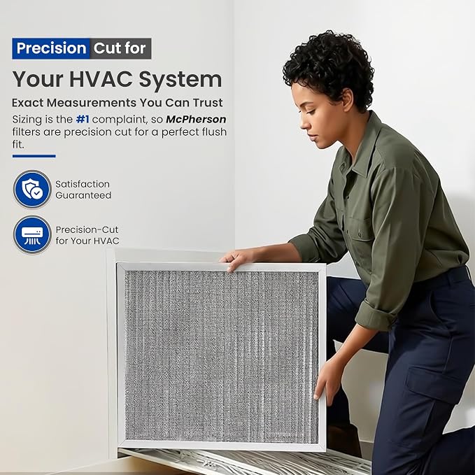 McPherson Reusable Air Filter 16x16x1 | Washable MERV 8 | Made in USA Metal - Image 3