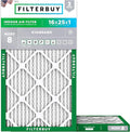 Filterbuy 16x25x1 Air Filter MERV 8 Essential Dust & Allergy Defense, by Filterbuy