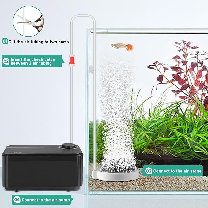 Aquarium air Stones, 2 Inch Nano Fish Tank Bubbler, High Dissolved Oxygen Air - Image 4