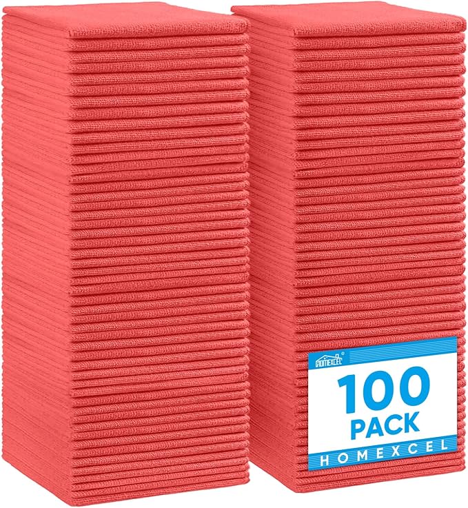 HOMEXCEL Microfiber Cleaning Cloth, Premium Microfiber Towels by HOMEXCEL