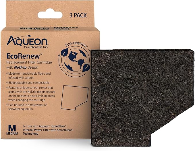 Aqueon Aquarium Fish Tank EcoRenew Filter Cartridge, Medium 3 Pack by Aqueon