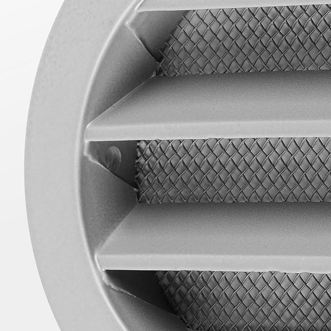 calimaero® WSGG 3" Inch Gray Round Metal Air Vent Grill Cover Flat Louver - Image 6