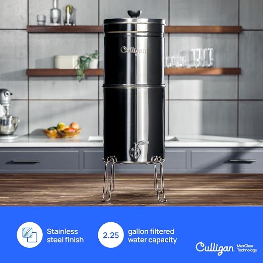 Culligan MaxClear 2.25 Gallon Gravity Water Filter System, Polished - Image 2