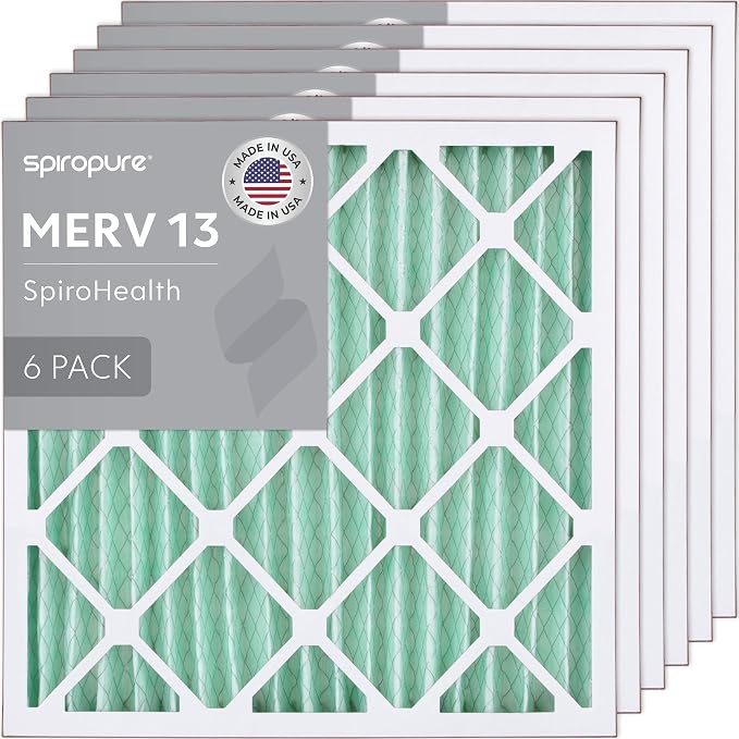 SpiroPure 24X24X2 MERV 13 Geothermal Air Filters by SpiroPure