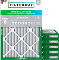 Filterbuy 18x25x2 Air Filter MERV 8 Essential Dust & Allergy Defense, by Filterbuy
