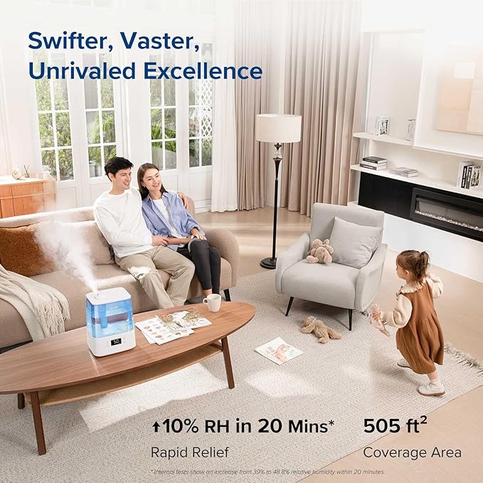 Levoit Classic300S Ultrasonic Smart Top Fill Humidifier, Large 6L Tank - Image 3