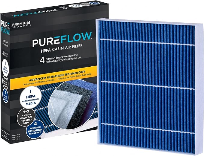 PUREFLOW PC99155HX HEPA Cabin Air Filter | Fits 2017-2022 Kia Sportage 2.0L by PremiumGuard