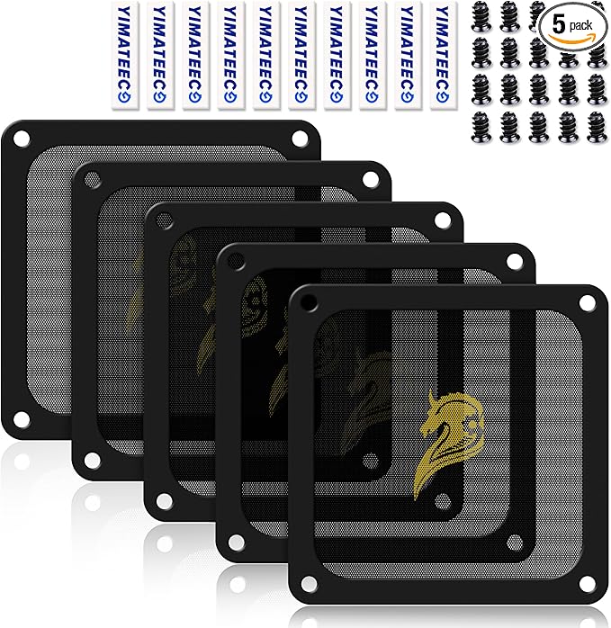 120mm Fan Filter PC Dust Filter Computer Fan Grills Dust Mesh Magnetic Frame PC by YIMATEECO