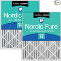 Nordic Pure 18x24x4 Pleated Air Filters MERV 14 Plus Carbon 2 Pack by NordicPure