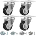 Finnhomy Swivel Casters Wheels Set of 4 Heavy Duty Plate Casters 2 Inch Premium by Finnhomy