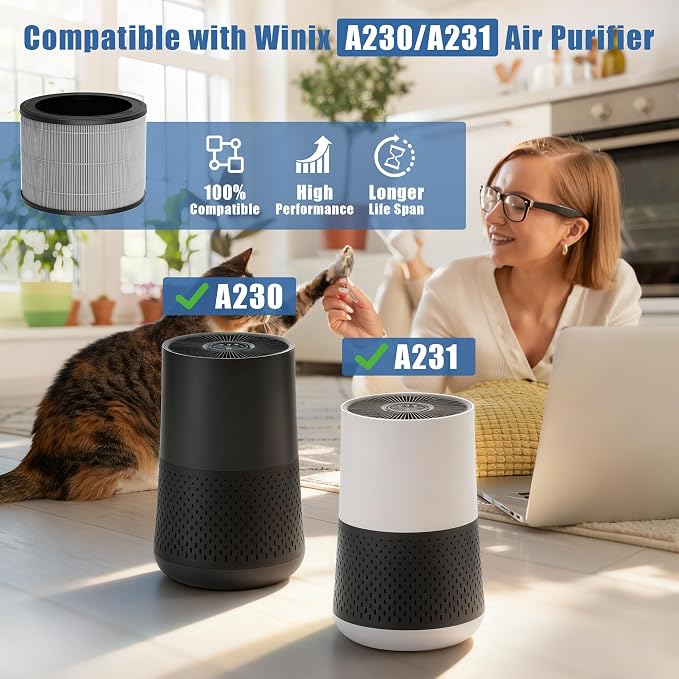 A230 Replacement Filter Size O HEPA Filter - Image 2