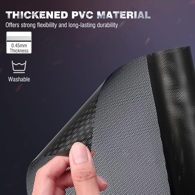 MoKo 400x300mm DIY PC Case Dust Mesh Filter, PVC Dustproof Magnetic Dust Filter - Image 3