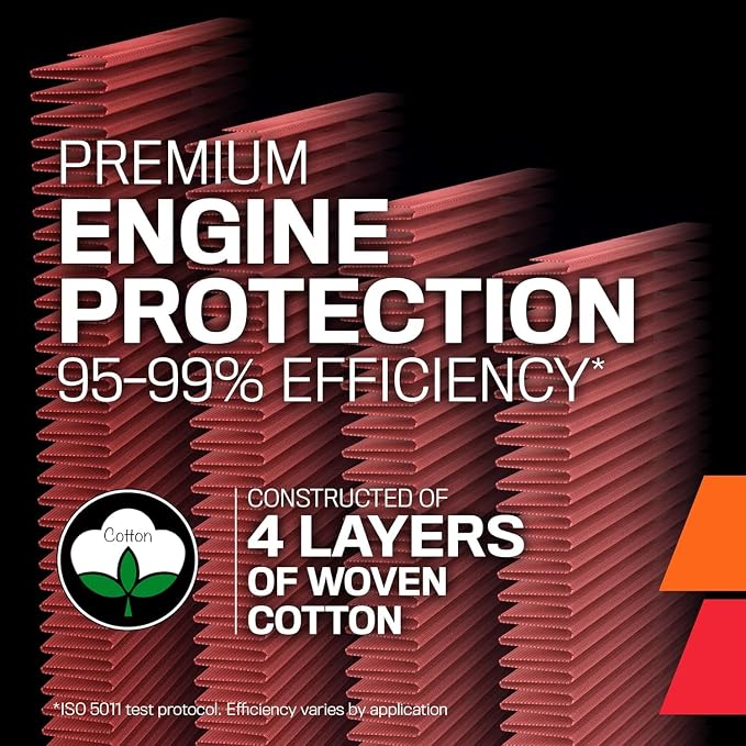 K&N Engine Air Filter: Reusable, Clean Every 75, 000 Miles, Replacement Car Air - Image 8