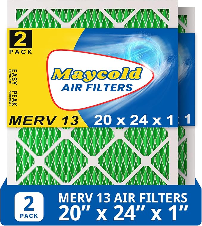 Maycold MERV 13 20x24x1 Air Filter, High-Efficiency Pleated AC & Furnace Filters by Maycold