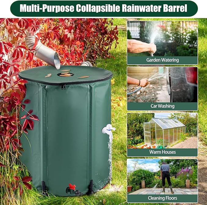 THUNDERBAY 100 Gallon Collapsible Rain Barrel, Portable Rain Barrels to Collect - Image 7