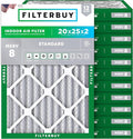 Filterbuy 20x25x2 Air Filter MERV 8 Essential Dust & Allergy Defense, by Filterbuy