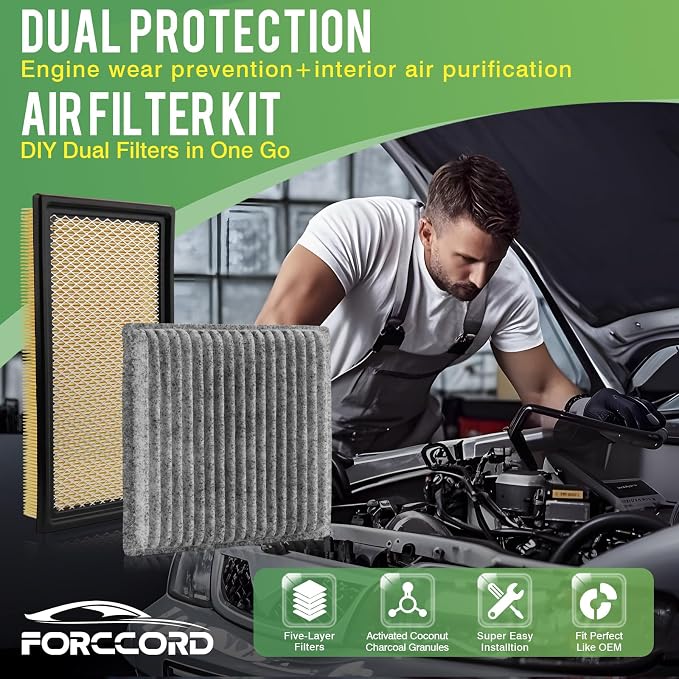 Cabin & Engine Air Filter Fit for Ford Edge 2007-2014, Lincoln MKX 2007-2015 - Image 2