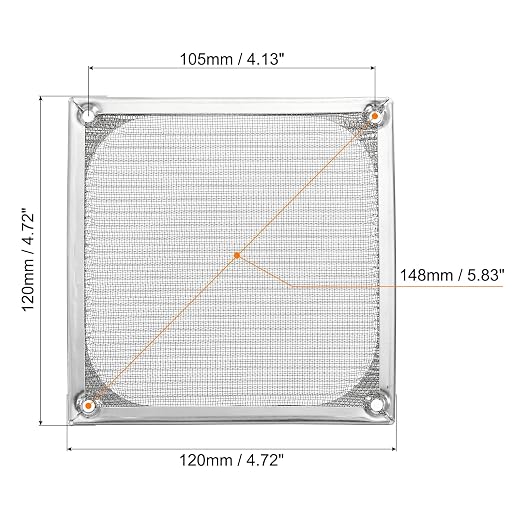PATIKIL 120mm Computer Fan Filter Grill - Image 2
