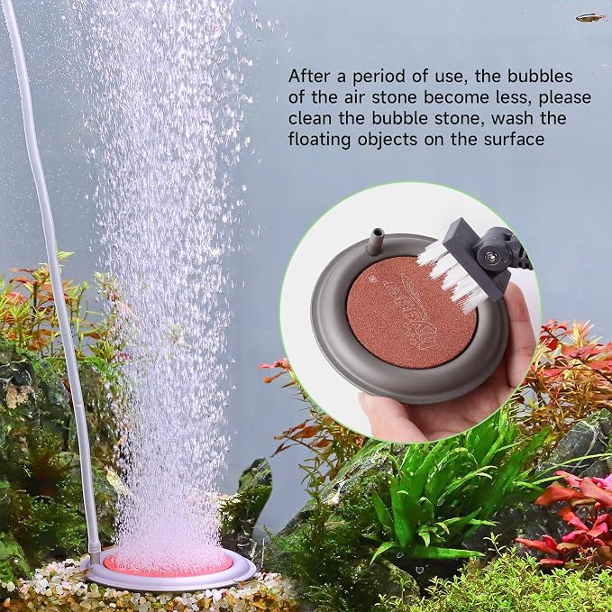 hygger Aquarium Air Stone, 2.6 Inch Nano Air Stone Makes Super Tiny Bubbles - Image 8