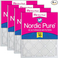 Nordic Pure 12x18x1 Tru Mini Pleat MERV 10 AC Furnace Air Filters 4 Pack | by NordicPure