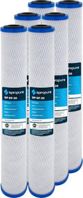 SpiroPure 20x2.5 5 Micron Carbon Block Water Filter EP-20 CB-25-2005 6 Pack by SpiroPure