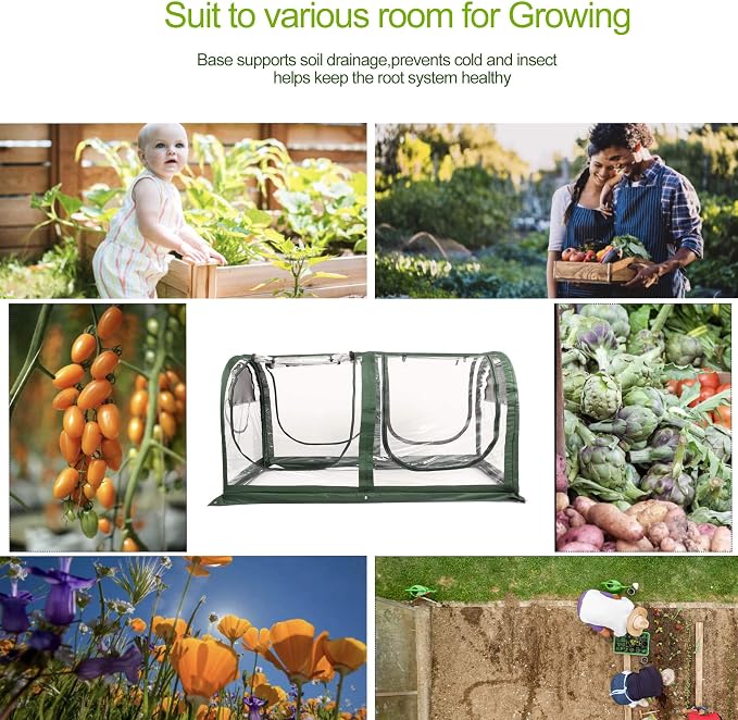 Porayhut Portable Greenhouse Tent, Easy Set-Up Gardening Flower House & Plant - Image 8
