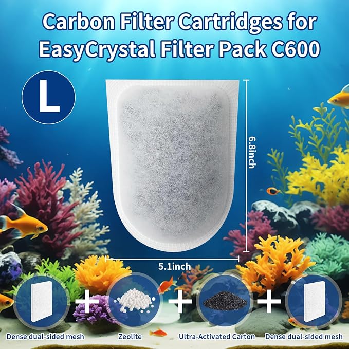 10Pack Carbon Filters for Aquariums, Fits Whisper EX Filters, Compatible - Image 2