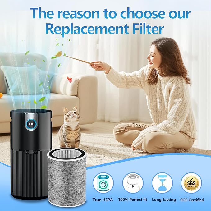 HP202 HP201 True HEPA Air Purifier MAX Filter Compatible - Image 3