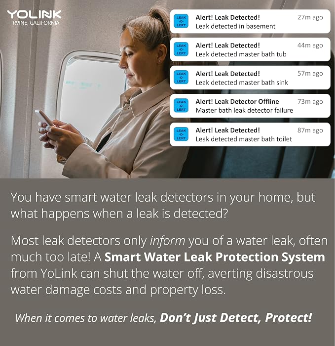 YoLink Water Leak Sensor 2, 1/4 Mile World's Longest Range Smart Home Water - Image 7