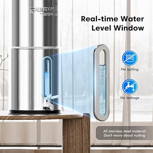 Purewell 1.5G Gravity Water Filter System, 3-Stage 0.01μm Ultra-Filtration - Image 5