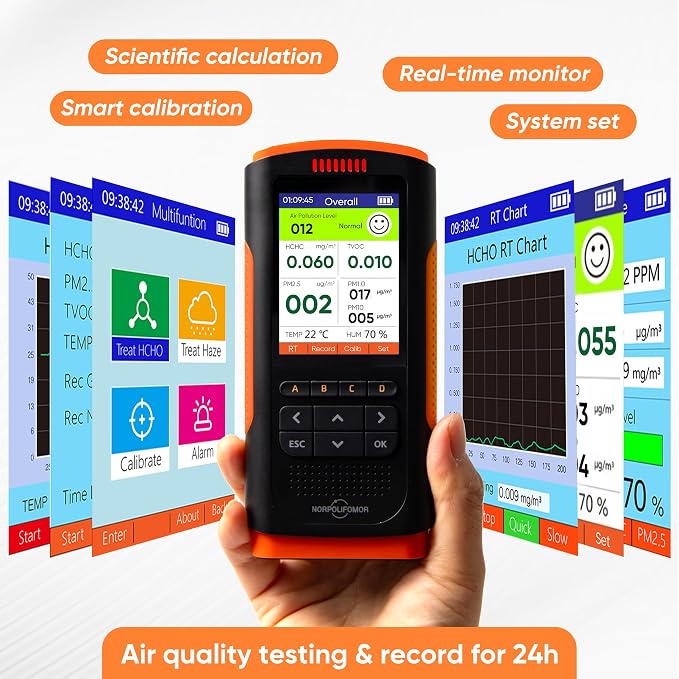 Real Time Air Quality Detector AQI Air Quality Monitor Indoor, Formaldehyde - Image 3