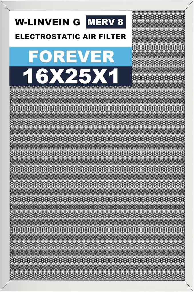 16x25x1 Reusable Air Filter, Electrostatic, Washable Lasts a Lifetime, Breathe by Betterlifeishere