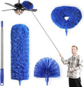 Microfiber Duster for High Ceiling Fan Blades, Cobweb by POIKSHARK