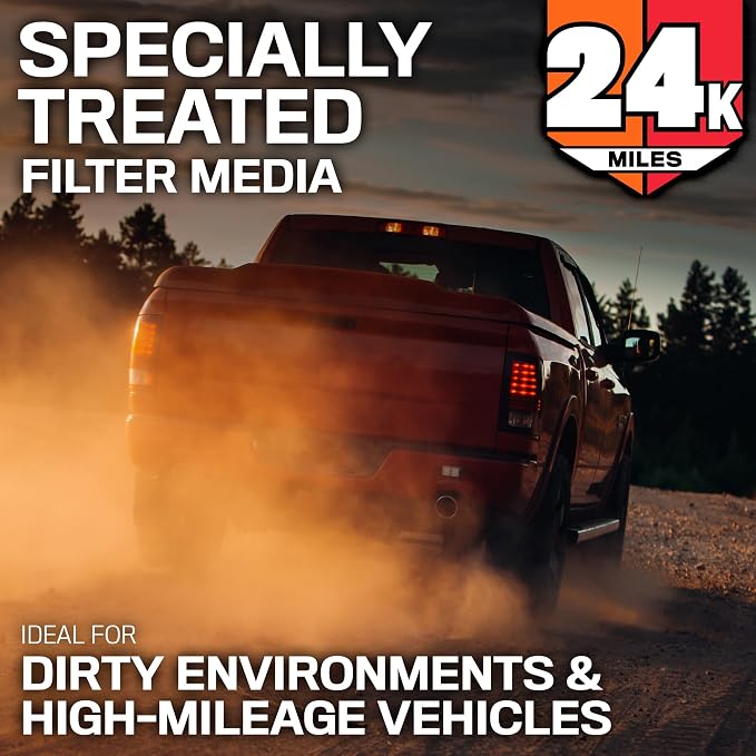 K&N Engine Air Filter: Extended Life 24, 000 Mile Replacement Air Filter: - Image 4