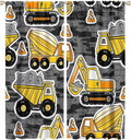 Kids Construction Excavator Window Curtains by SHElifestyle