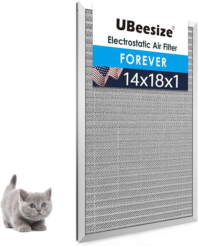 UBeesize 14x18x1 Air Filter HVAC AC Furnace Filter, MERV 8, Reusable Washable by UBeesize