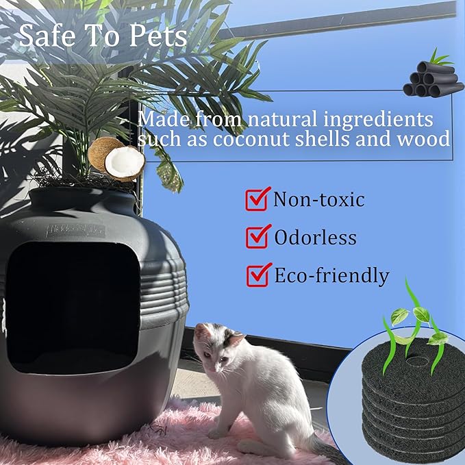 PurifyLogix Cat Litter Box Replacement Carbon Charcoal Filters Compatible - Image 5