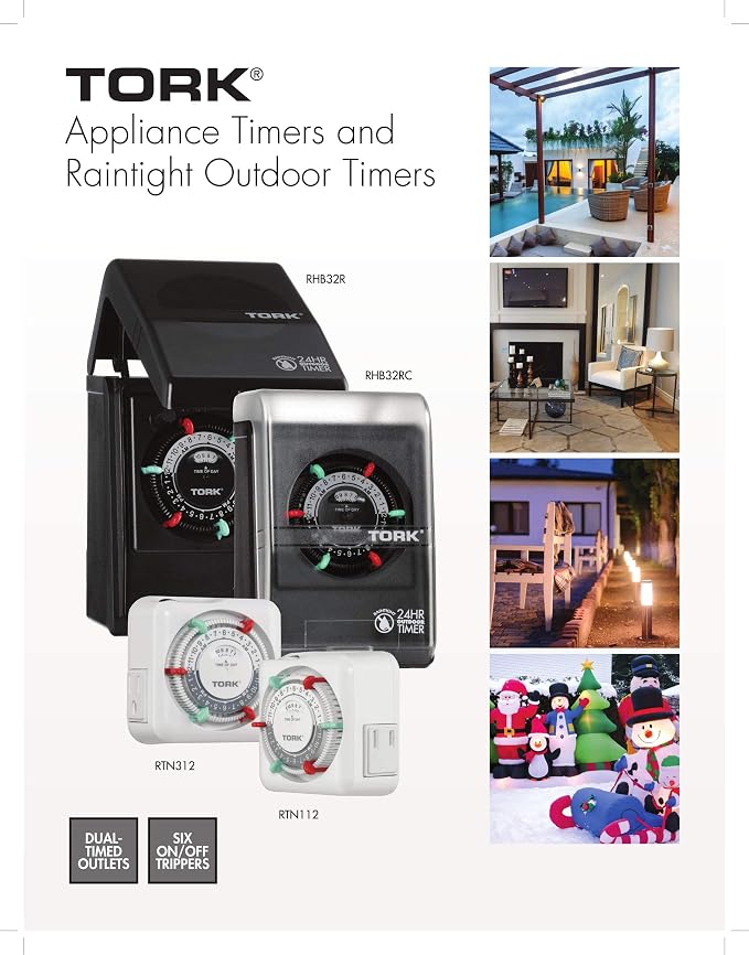 NSi Industries TORK RTN112 Indoor 15-Amp Plug-in Mechanical Appliance Timer - Image 5