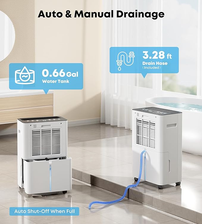 2500 Sq.Ft Dehumidifier for Basement, 32 Pint Dehumidifiers for Home - Image 4